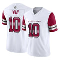 W.Commanders #10 Tress Way Player White Vapor F.U.S.E. Limited Home Game Stitched Jerseys