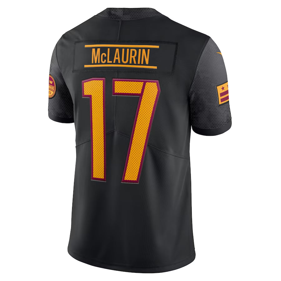 W.Commanders #17 Terry McLaurin Player Black Vapor Limited Stitched Jerseys