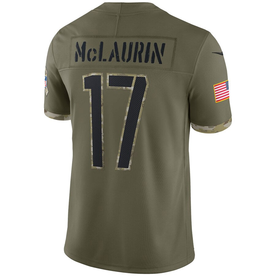 W.Commanders #17 Terry McLaurin Player Olive Salute To Service Limited Stitched Jerseys