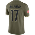W.Commanders #17 Terry McLaurin Player Olive Salute To Service Limited Stitched Jerseys