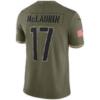 W.Commanders #17 Terry McLaurin Player Olive Salute To Service Limited Stitched Jerseys
