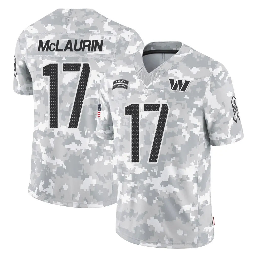 W.Commanders #17 Terry Mclaurin Player Arctic Camo Limited Salute To Service Home Game Stitched Jerseys