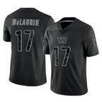 W.Commanders #17 Terry Mclaurin Player Black Limited Reflective Home Game Stitched Jerseys