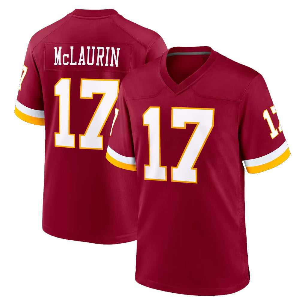 W.Commanders #17 Terry Mclaurin Player Burgundy Game Home Stitched Jerseys