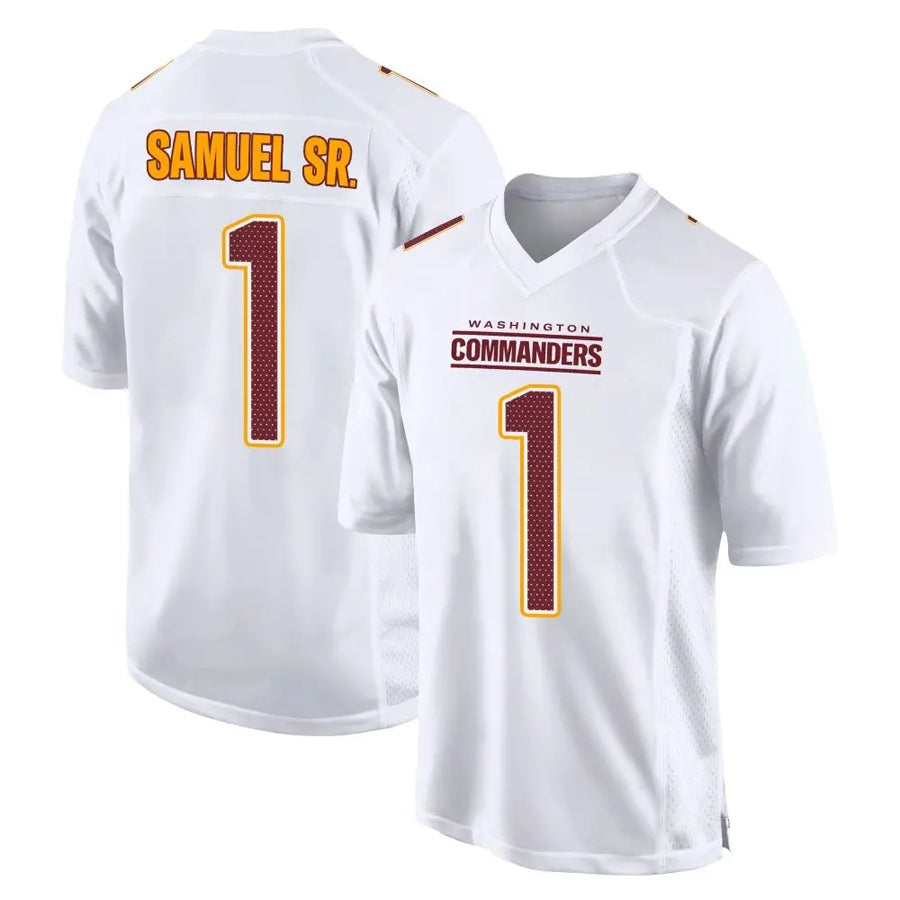 W.Commanders #1 Deebo Samuel Sr Player Tundra White Fashion Game Stitched Jerseys