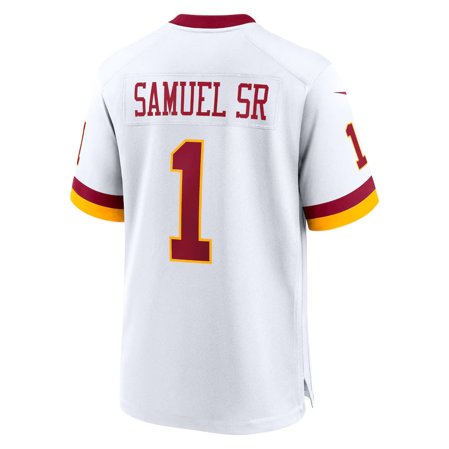 W.Commanders #1 Deebo Samuel Sr Player White Game Stitched Jerseys