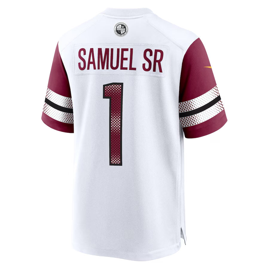 W.Commanders #1 Deebo Samuel Sr Player White Home Game Stitched Jerseys