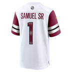 W.Commanders #1 Deebo Samuel Sr Player White Home Game Stitched Jerseys