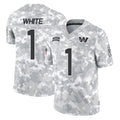 W.Commanders #1 Rachaad White Player Arctic Camo Limited Salute To Service Home Game Stitched Jerseys