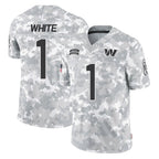 W.Commanders #1 Rachaad White Player Arctic Camo Limited Salute To Service Home Game Stitched Jerseys