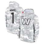 W.Commanders #1 Rachaad White Player Arctic Camo Limited Salute to Service pullover hoodies