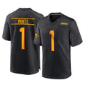 W.Commanders #1 Rachaad White Player Black Home Game Stitched Jerseys