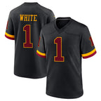W.Commanders #1 Rachaad White Player Black Limited Home Game Stitched Jerseys