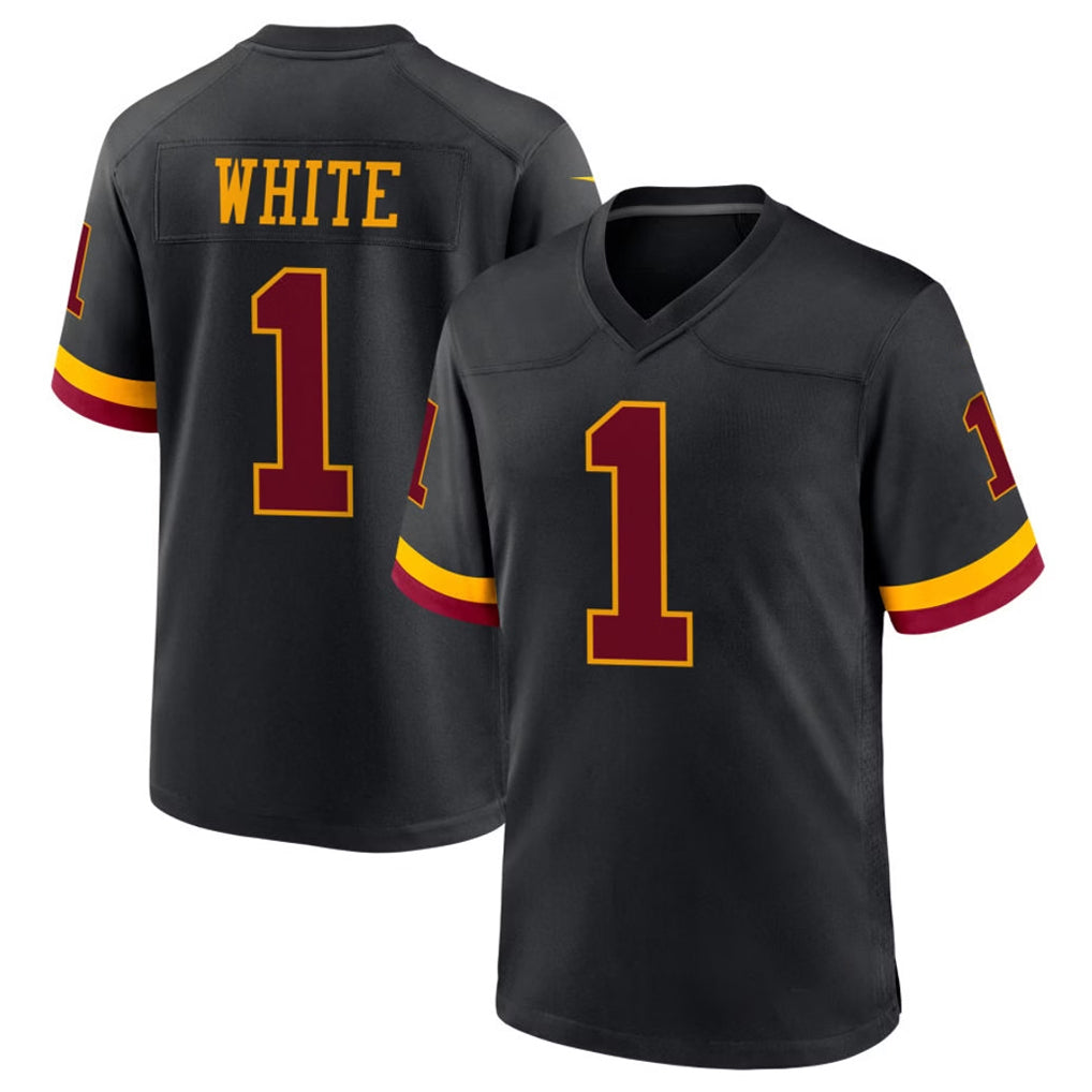W.Commanders #1 Rachaad White Player Black Limited Home Game Stitched Jerseys