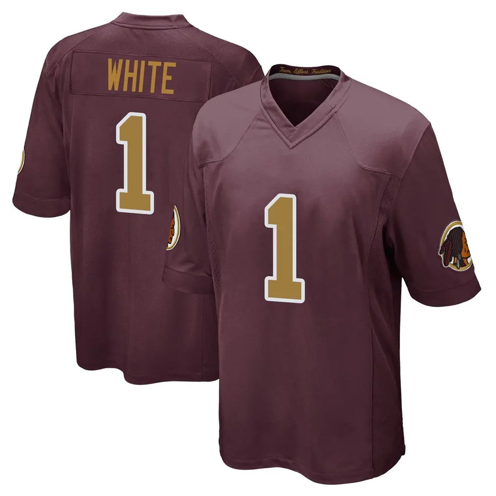 W.Commanders #1 Rachaad White Player Burgundy Alternate Home Game Stitched Jerseys
