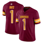 W.Commanders #1 Rachaad White Player Burgundy Limited Vapor Home Game Stitched Jerseys