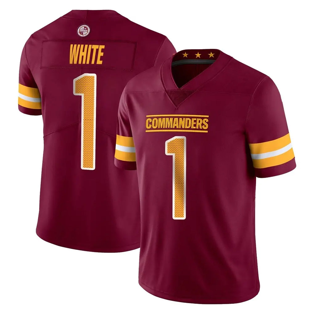 W.Commanders #1 Rachaad White Player Burgundy Limited Vapor Home Game Stitched Jerseys