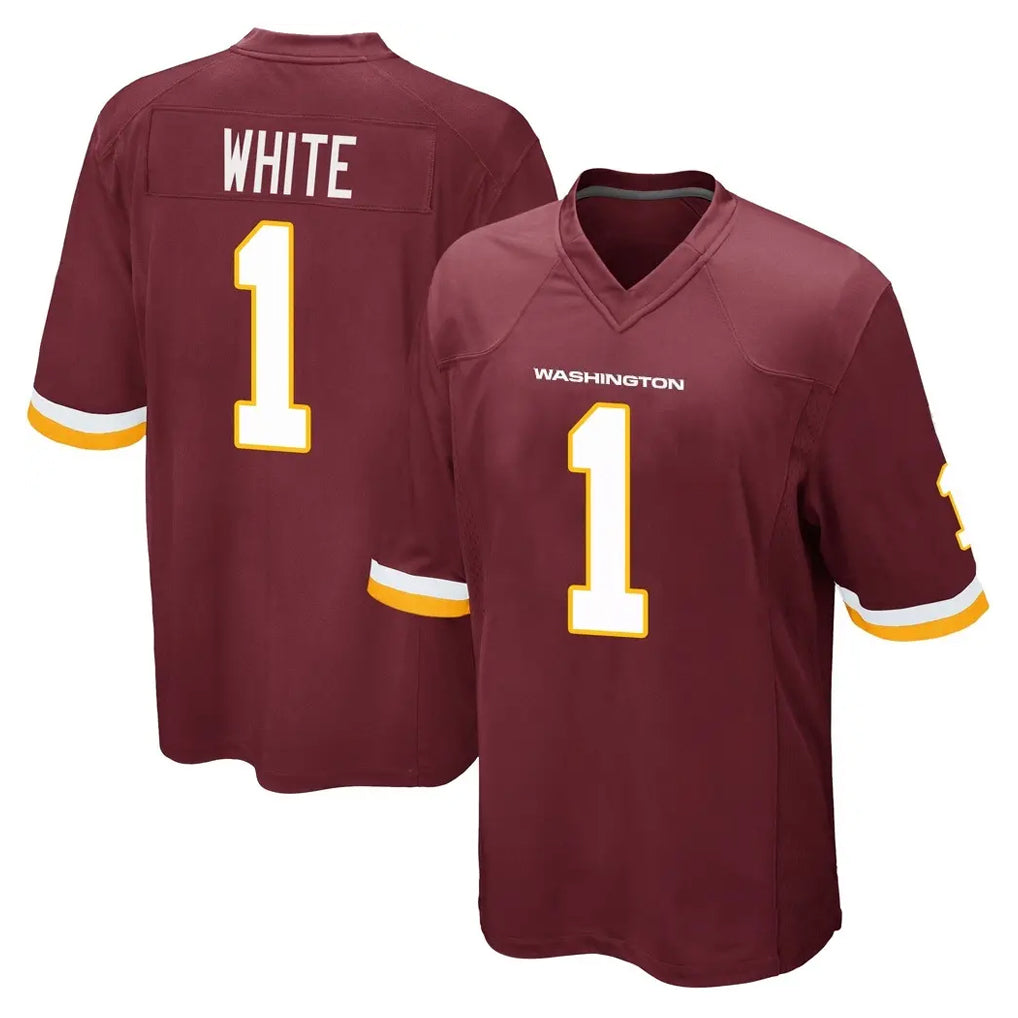 W.Commanders #1 Rachaad White Player Burgundy Team Color Home Game Stitched Jerseys