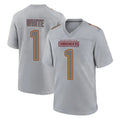 W.Commanders #1 Rachaad White Player Gray Atmosphere Fashion Home Game Stitched Jerseys