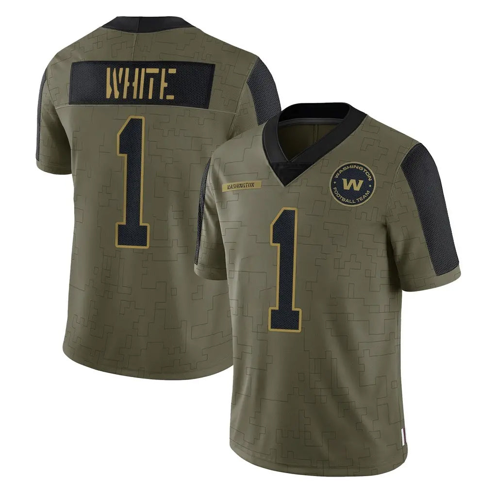 W.Commanders #1 Rachaad White Player Olive Salute To Service Limited Game Stitched Jerseys