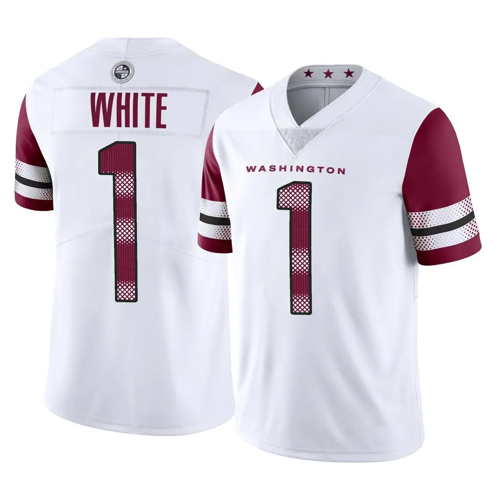 W.Commanders #1 Rachaad White Player White Limited Vapor Home Game Stitched Jerseys