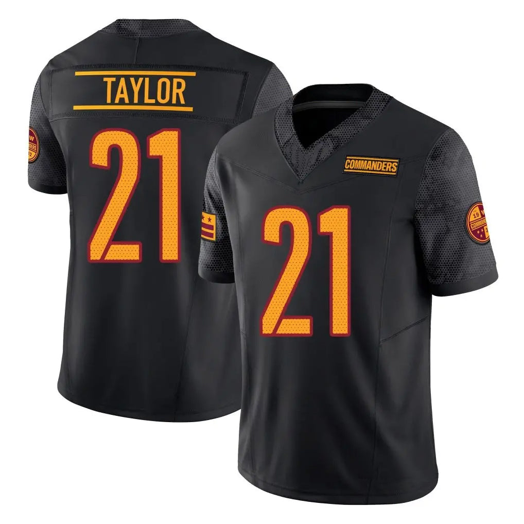 W.Commanders #21 Sean Taylor Player Black Vapor F.U.S.E. Limited Stitched Jerseys
