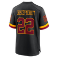 W.Commanders #22 Jacory Croskey-Merritt Black Hail Raiser Alternate Game Stitched Jerseys