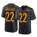 W.Commanders #22 Jacory Croskey-Merritt Player Black Home Game Stitched Jerseys