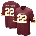 W.Commanders #22 Jacory Croskey-Merritt Player Burgundy Game Stitched Jerseys