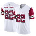 W.Commanders #22 Jacory Croskey-Merritt Player White Vapor F.U.S.E. Limited Stitched Jerseys