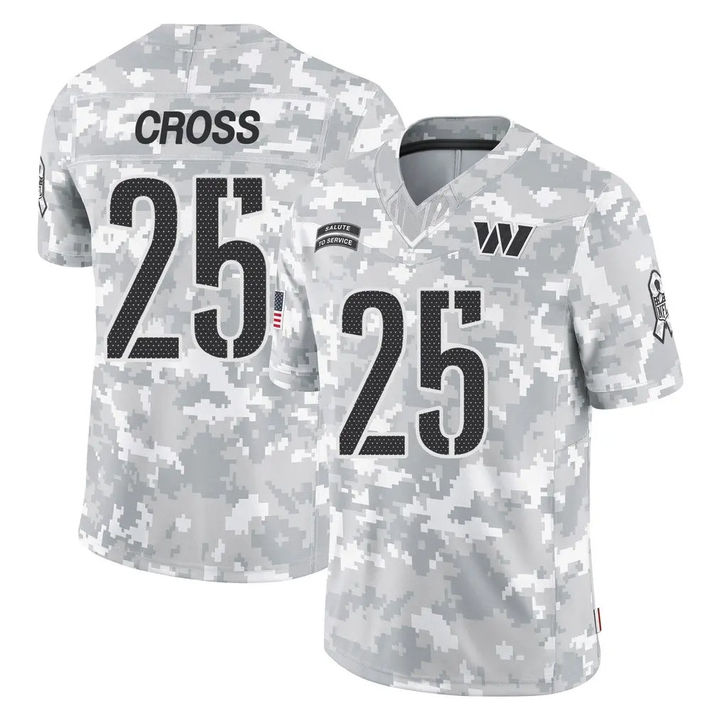 W.Commanders #25 Nick Cross Player Arctic Camo Limited Salute To Service Home Game Stitched Jerseys