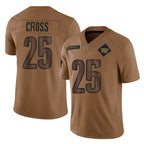 W.Commanders #25 Nick Cross Player Brown Limited Salute To Service Home Game Stitched Jerseys