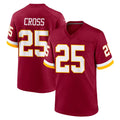 W.Commanders #25 Nick Cross Player Burgundy Game Home Stitched Jerseys