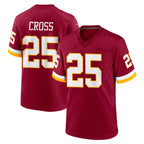 W.Commanders #25 Nick Cross Player Burgundy Game Home Stitched Jerseys