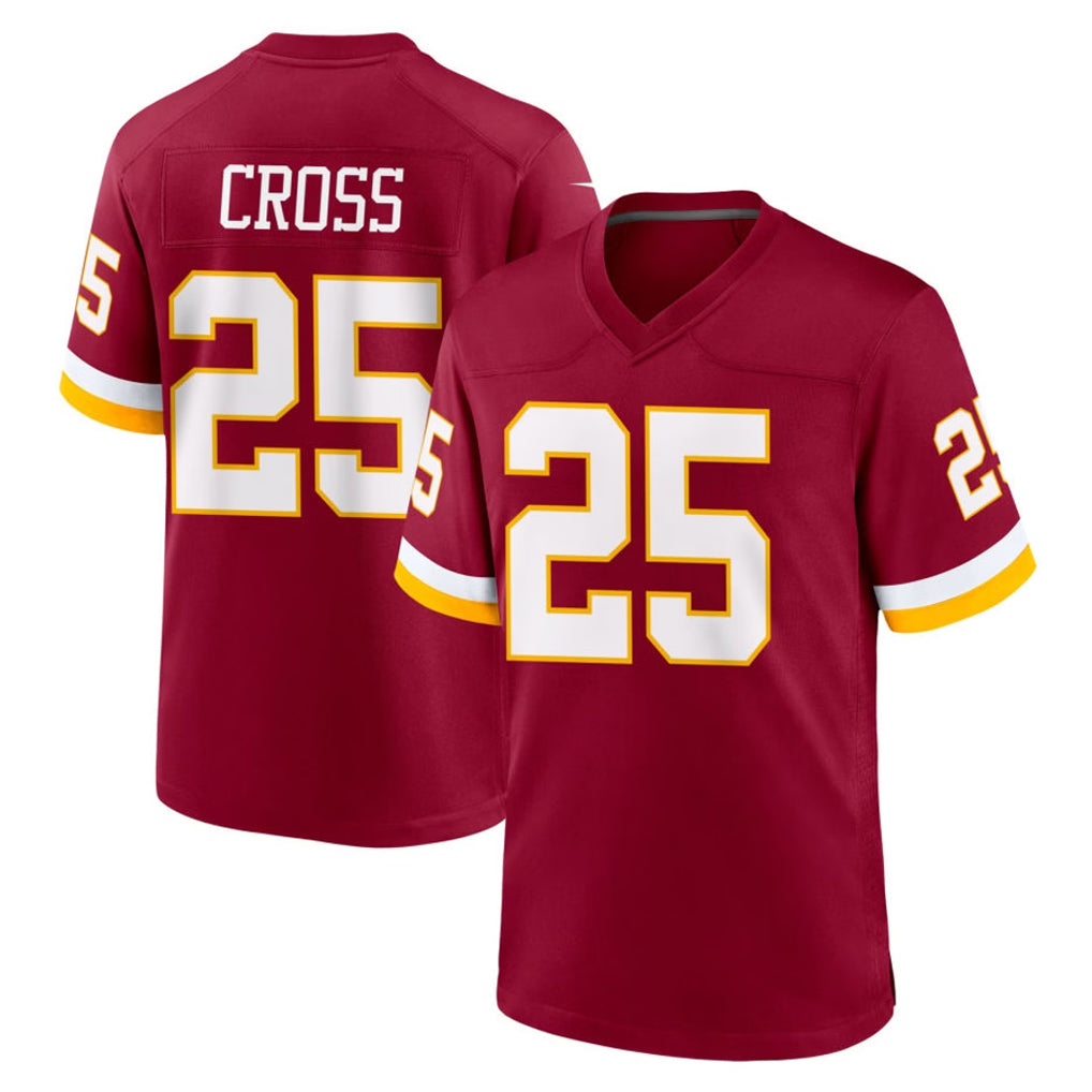 W.Commanders #25 Nick Cross Player Burgundy Game Home Stitched Jerseys