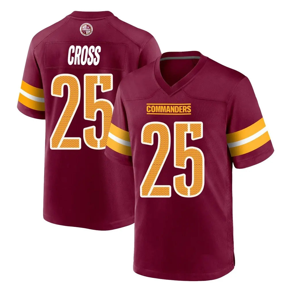 W.Commanders #25 Nick Cross Player Burgundy Home Game Stitched Jerseys