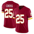 W.Commanders #25 Nick Cross Player Burgundy Limited Team Vapor F.U.S.E. Home Game Stitched Jerseys