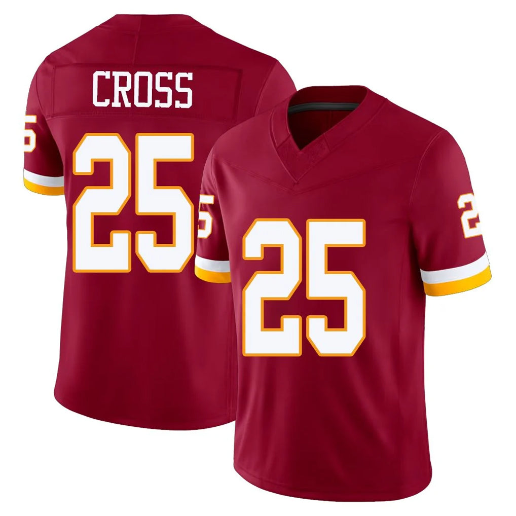 W.Commanders #25 Nick Cross Player Burgundy Limited Team Vapor F.U.S.E. Home Game Stitched Jerseys