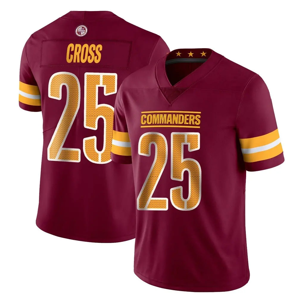 W.Commanders #25 Nick Cross Player Burgundy Limited Vapor Home Game Stitched Jerseys
