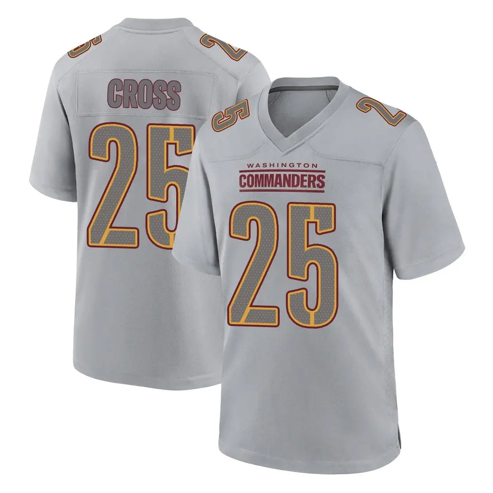 W.Commanders #25 Nick Cross Player Gray Atmosphere Fashion Home Game Stitched Jerseys