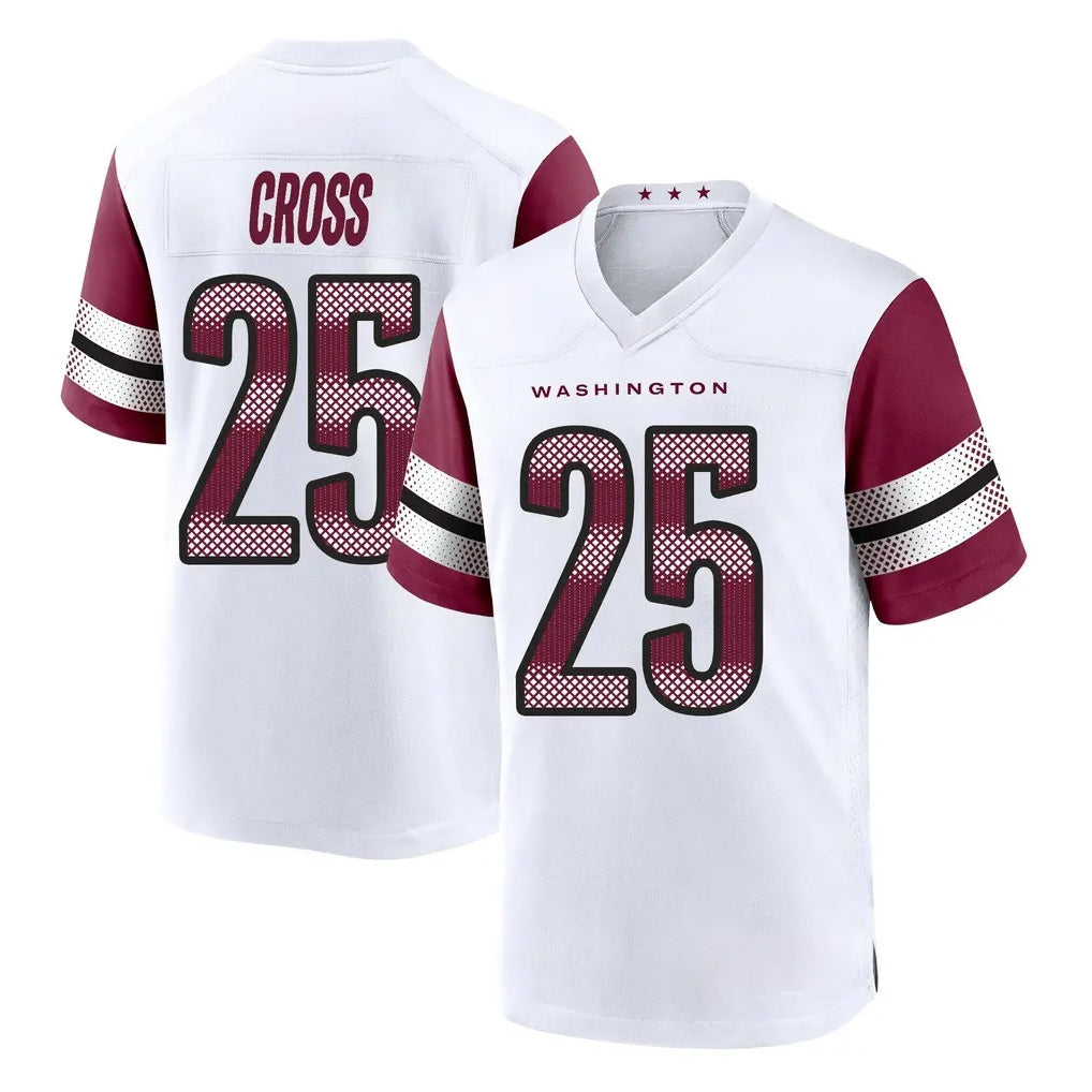 W.Commanders #25 Nick Cross Player White Game Home Stitched Jerseys