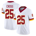 W.Commanders #25 Nick Cross Player White Limited Vapor F.U.S.E. Home Game Stitched Jerseys