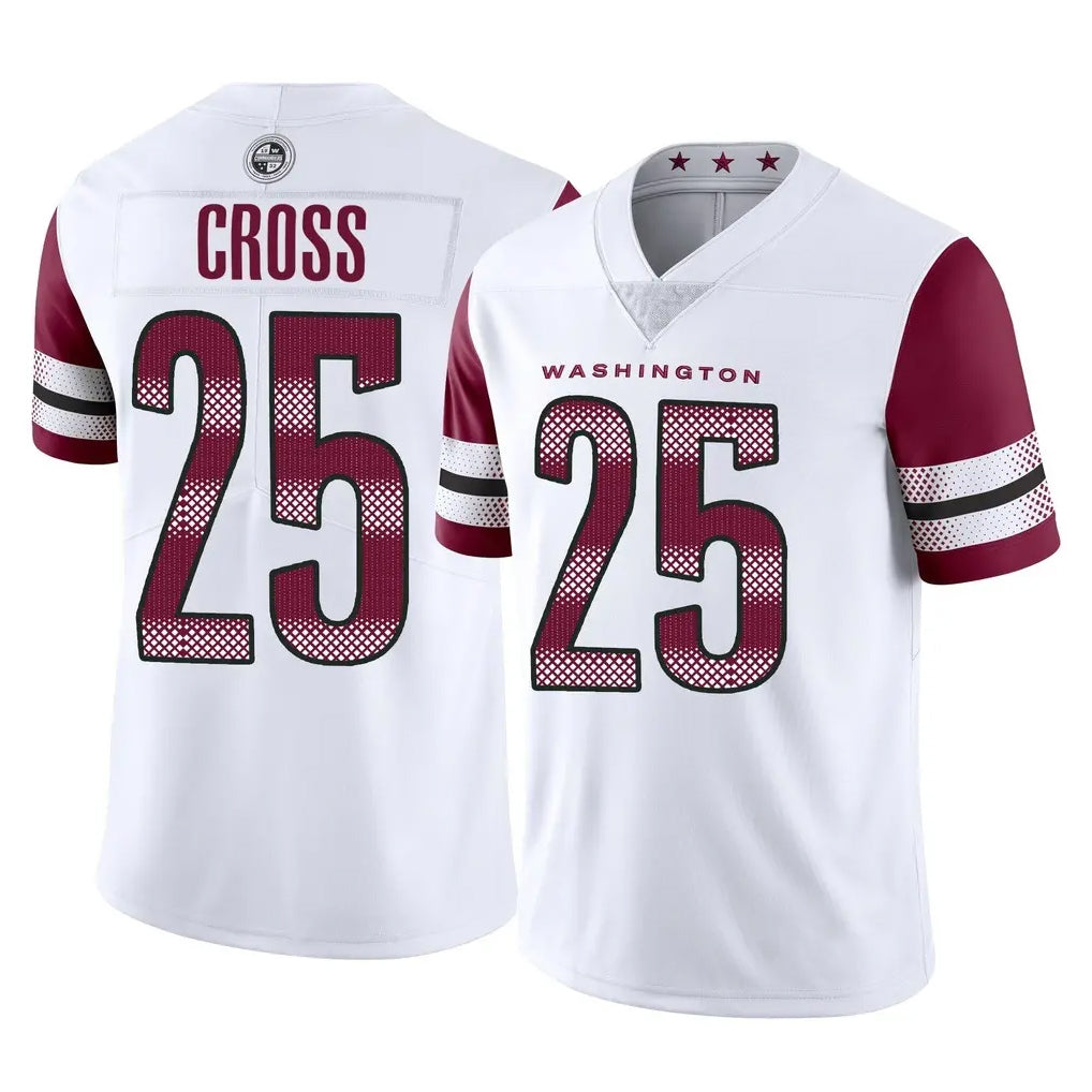 W.Commanders #25 Nick Cross Player White Limited Vapor Home Game Stitched Jerseys