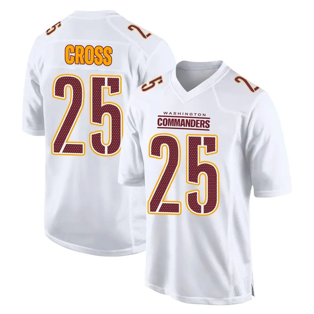 W.Commanders #25 Nick Cross Player White Tundra Fashion Home Game Stitched Jerseys
