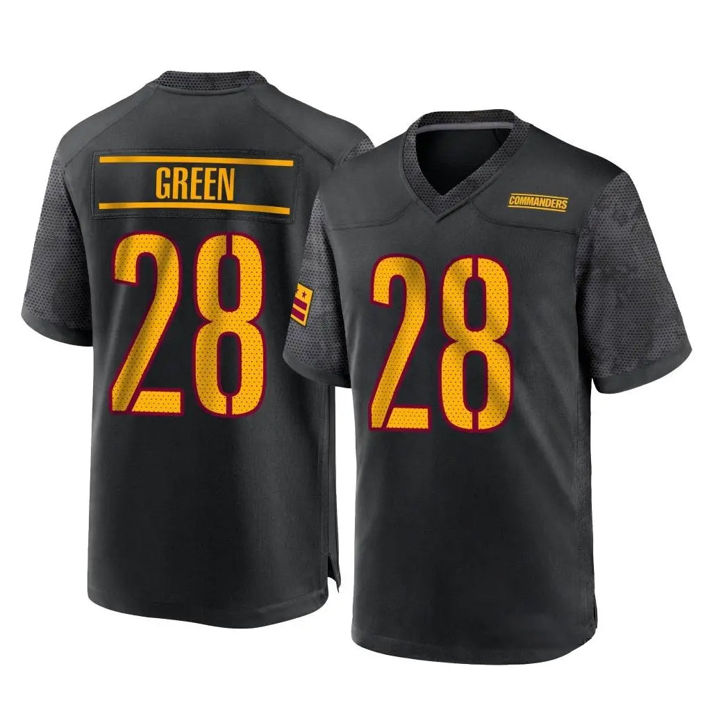 W.Commanders #28 Darrell Green Player Black Home Game Stitched Jerseys