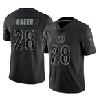 W.Commanders #28 Darrell Green Player Black RFLCTV Limited Stitched Jerseys