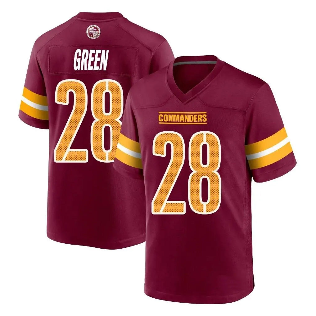 W.Commanders #28 Darrell Green Player Burgundy Home Game Stitched Jerseys