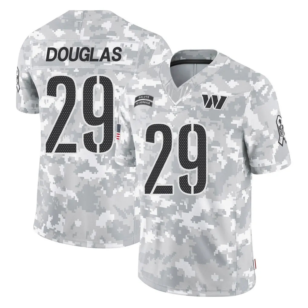 W.Commanders #29 Rasul Douglas Player Arctic Camo Limited Salute To Service Home Game Stitched Jerseys