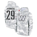 W.Commanders #29 Rasul Douglas Player Arctic Camo Limited Salute to Service pullover hoodies