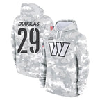 W.Commanders #29 Rasul Douglas Player Arctic Camo Limited Salute to Service pullover hoodies